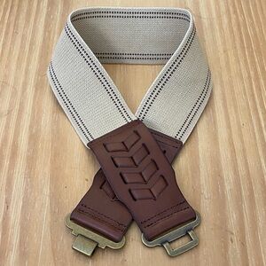 Fossil Leather & Stretch Waist Belt Women’s Small